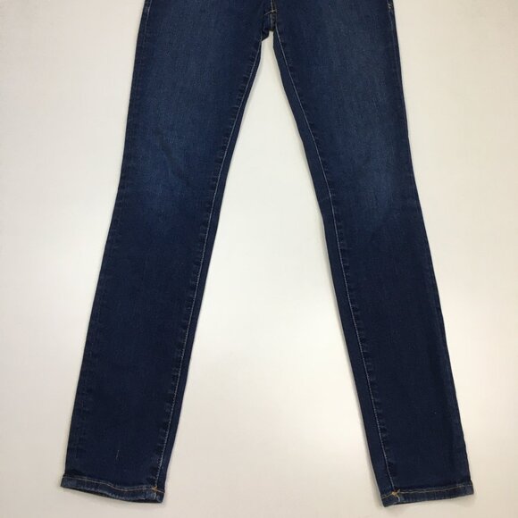 FRAME Le Skinny De Jeanne 5 Pocket Logo Hardware Queens Way Wash Slim Fit Jeans - Picture 8 of 10
